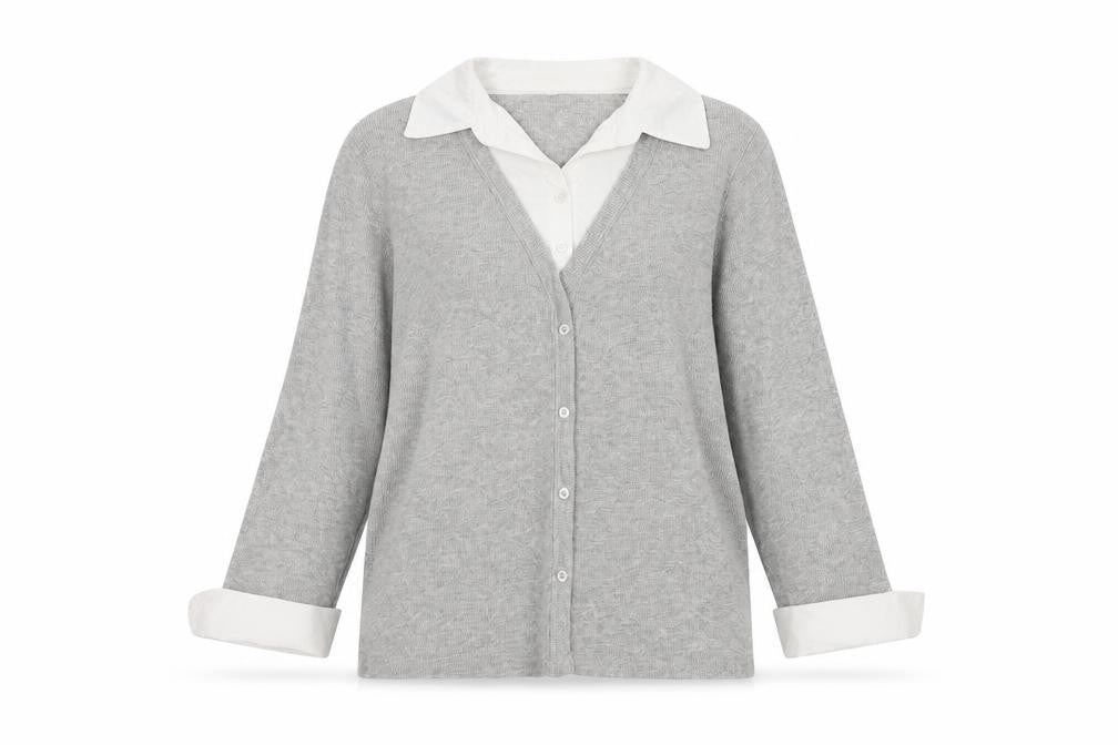 Womens UK Size 12 NEXT Grey  Button-Up