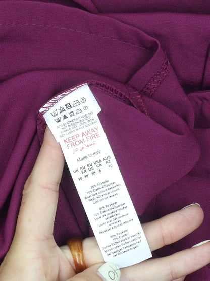 Boohoo Women's Purple Long Sleeve Dress Size 10