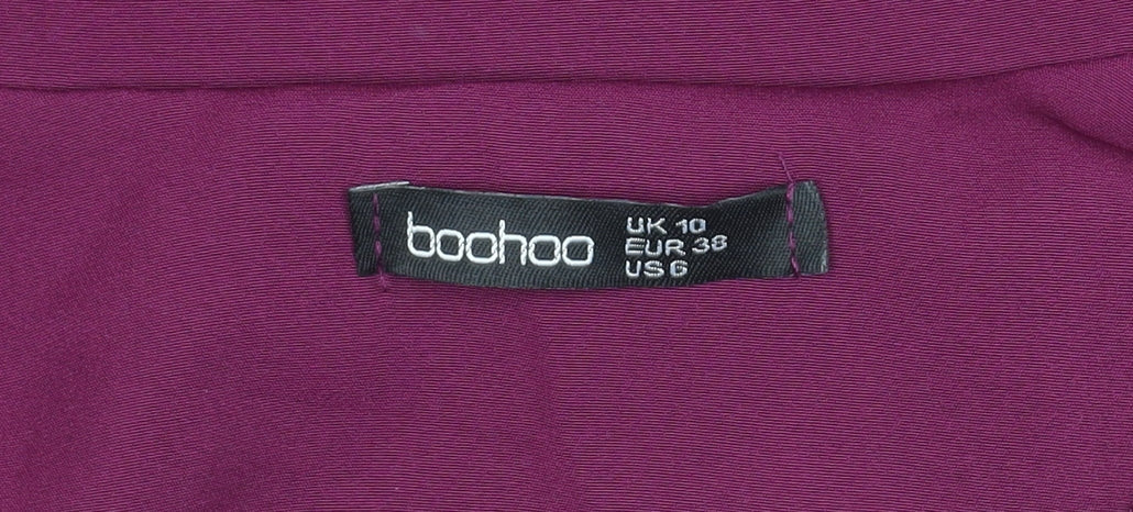 Boohoo Women's Purple Long Sleeve Dress Size 10