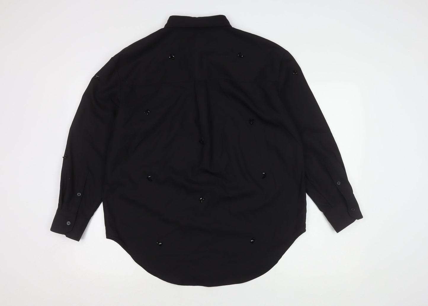 Womens UK Size 10 Marks and Spencer Black  Button-Up