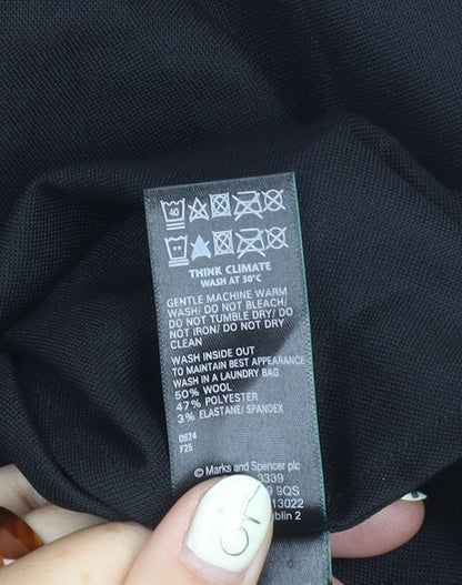 Womens UK Size 10 Marks and Spencer Black  Button-Up