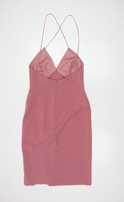 Topshop Women’s Pink Slip Dress, Size 12, Party