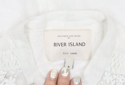 Womens UK Size 6 River Island White  Blouse