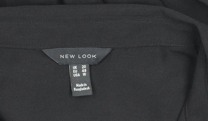 New Look Women's Black Button-Up Blouse Size 20