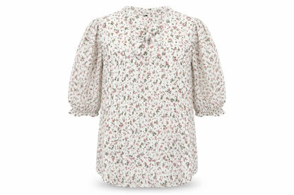 Khushboo Women's White Floral XL Blouse