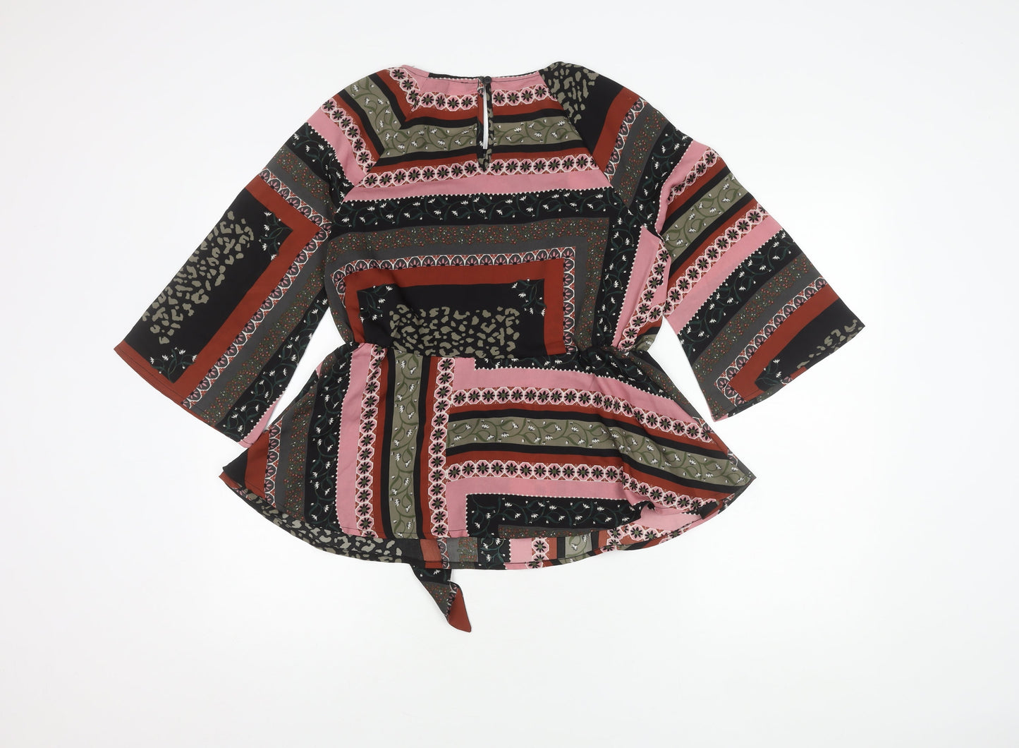 Womens UK Size S VERO MODA Multicoloured Wrap Blouse