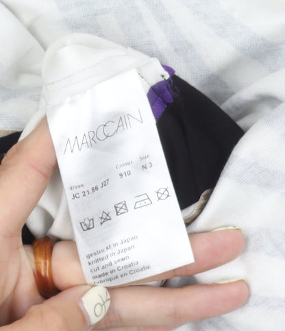 Marc Cain Women Black Dress, Size 12, Animal Print