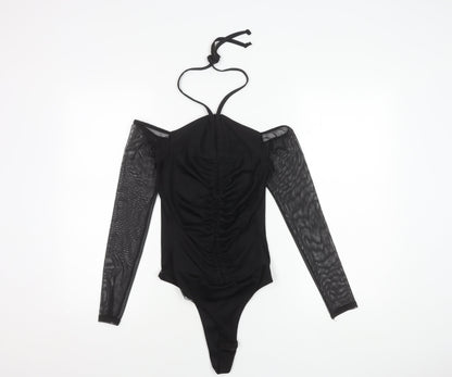 PrettyLittleThing Black Off Shoulder Bodysuit Size 10