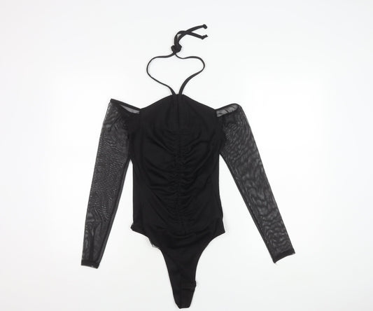 PrettyLittleThing Black Off Shoulder Bodysuit Size 10