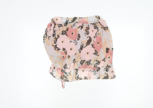 Boohoo Women's Multicoloured Floral Skirt Size 8