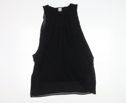Womens UK Size UK 10 Topshop Black Basic Tank