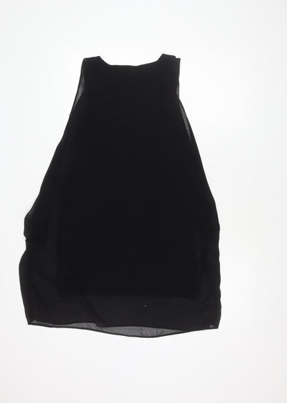Womens UK Size UK 10 Topshop Black Basic Tank