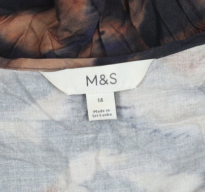 Marks and Spencer Women's Multicoloured Slip Dress Size 14