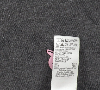 Marks and Spencer Women's Grey Percy Pig Nightshirt L