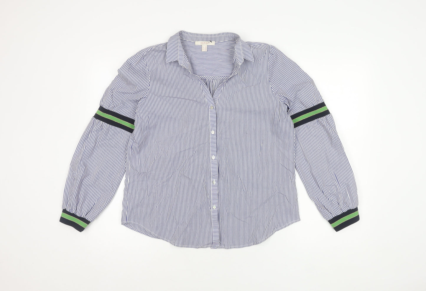 Esprit Women's Striped Multicoloured Cotton Shirt UK 14
