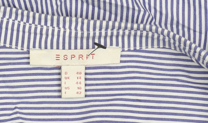 Esprit Women's Striped Multicoloured Cotton Shirt UK 14