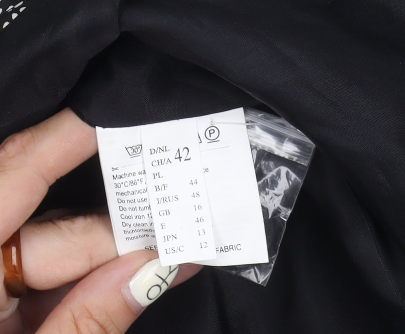 Gerry Weber Women’s Black Spotted Blazer Size 16