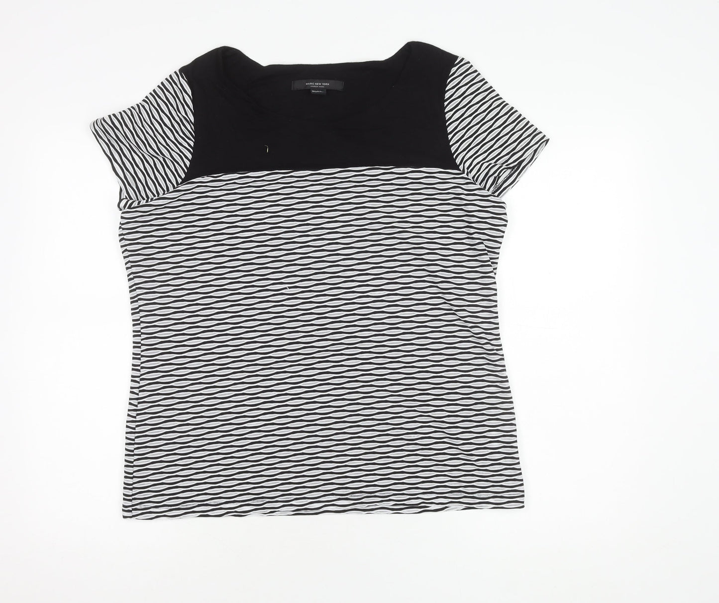 Marc New York Women's Black & White Geometric Top, L