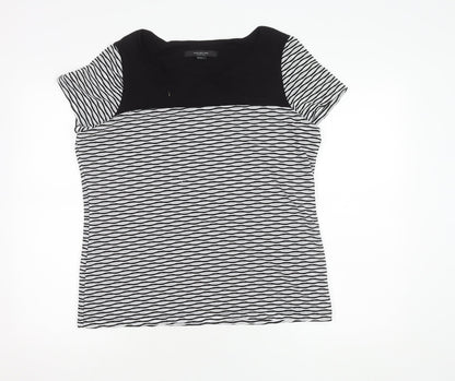 Marc New York Women's Black & White Geometric Top, L