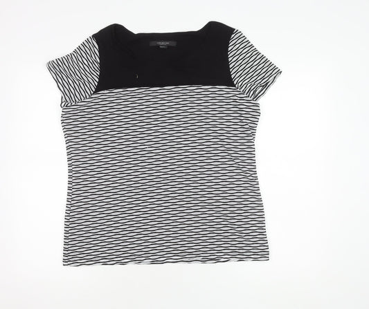 Marc New York Women's Black & White Geometric Top, L