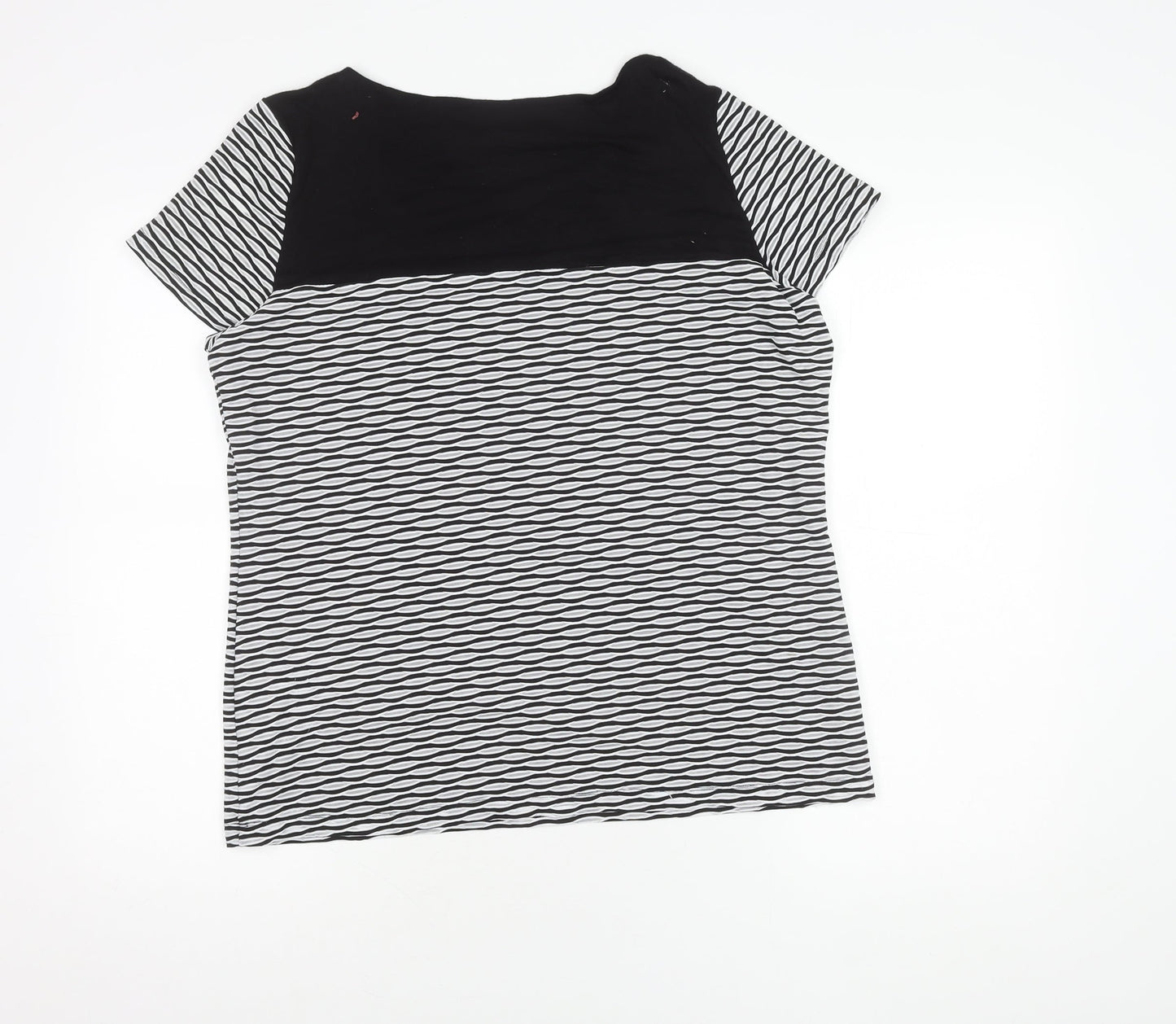 Marc New York Women's Black & White Geometric Top, L