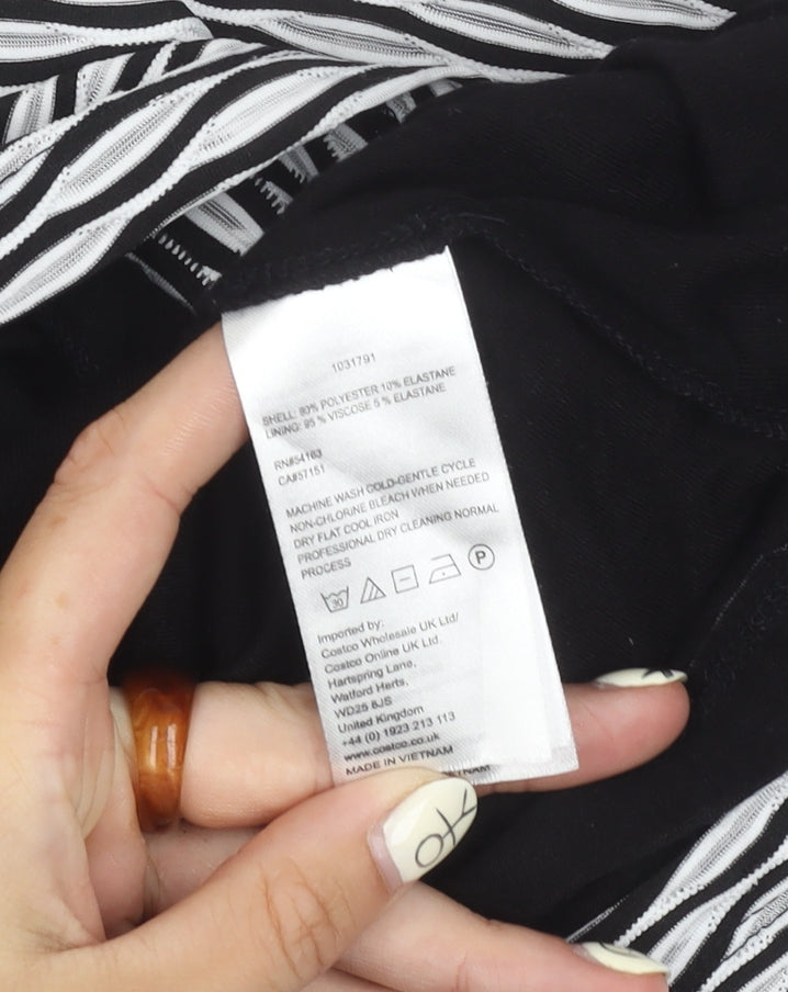 Marc New York Women's Black & White Geometric Top, L