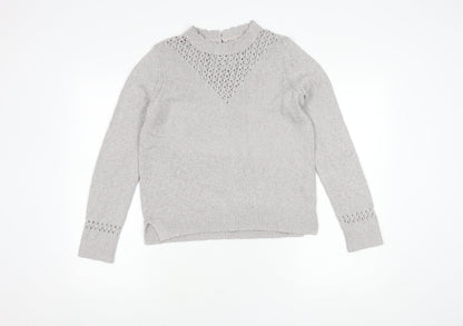 Womens UK Size 10 Fat Face Grey Pullover Jumper