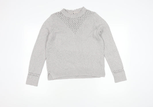 Womens UK Size 10 Fat Face Grey Pullover Jumper