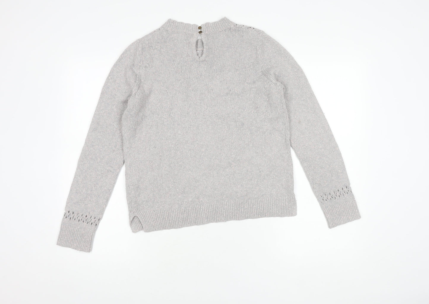 Womens UK Size 10 Fat Face Grey Pullover Jumper