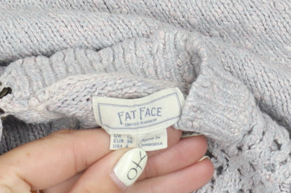 Womens UK Size 10 Fat Face Grey Pullover Jumper