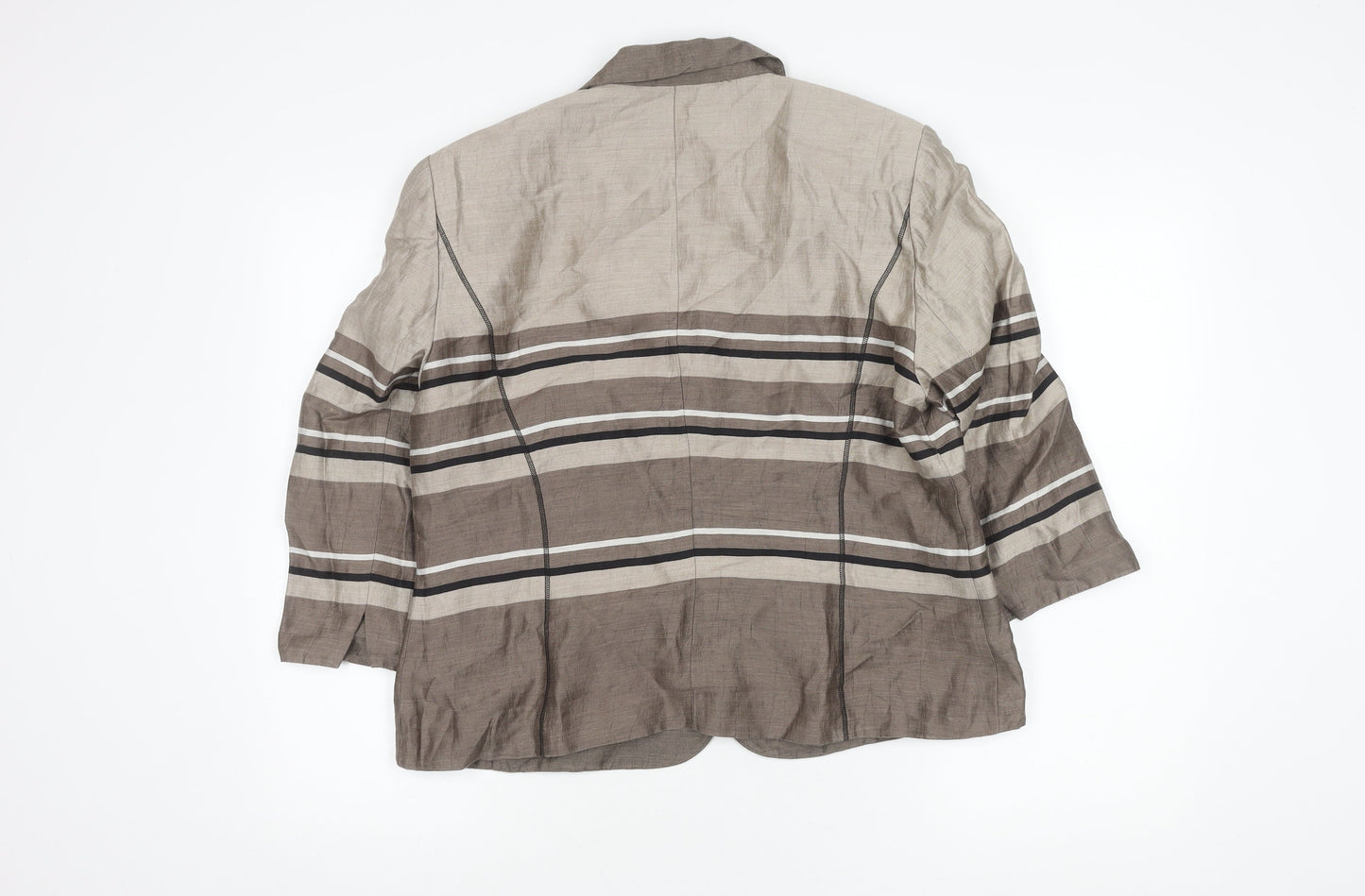 Gerry Weber Women's Brown Striped Blazer Size 16