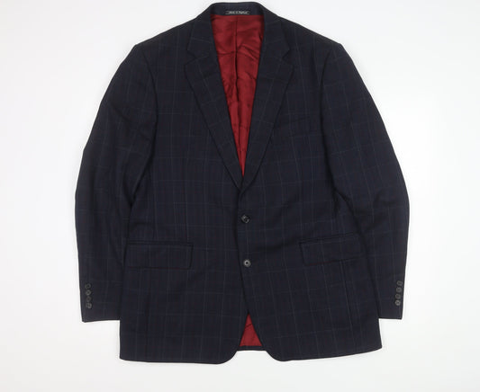 Austin Reed Men's Blue Check Wool Blazer Jacket 42