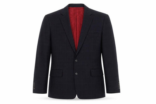 Austin Reed Men's Blue Check Wool Blazer Jacket 42
