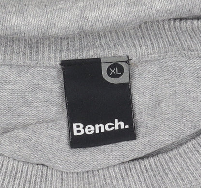 Bench Men's Grey striped Jumper Size XL
