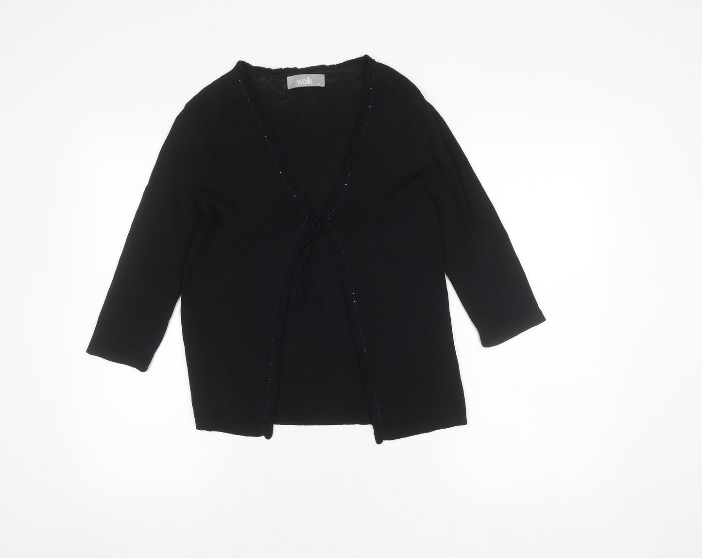 Womens UK Size 10 Wallis Black Cardigan Jumper