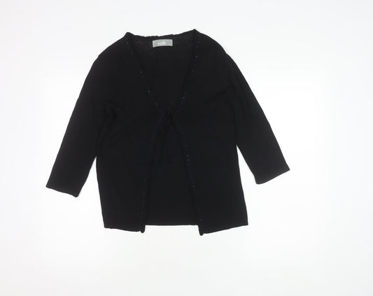 Womens UK Size 10 Wallis Black Cardigan Jumper