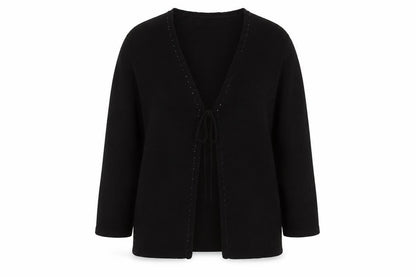 Womens UK Size 10 Wallis Black Cardigan Jumper
