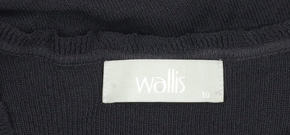 Womens UK Size 10 Wallis Black Cardigan Jumper