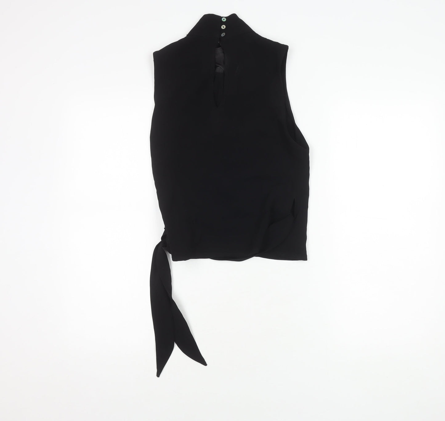 Womens UK Size 10 Coast Black Wrap Blouse