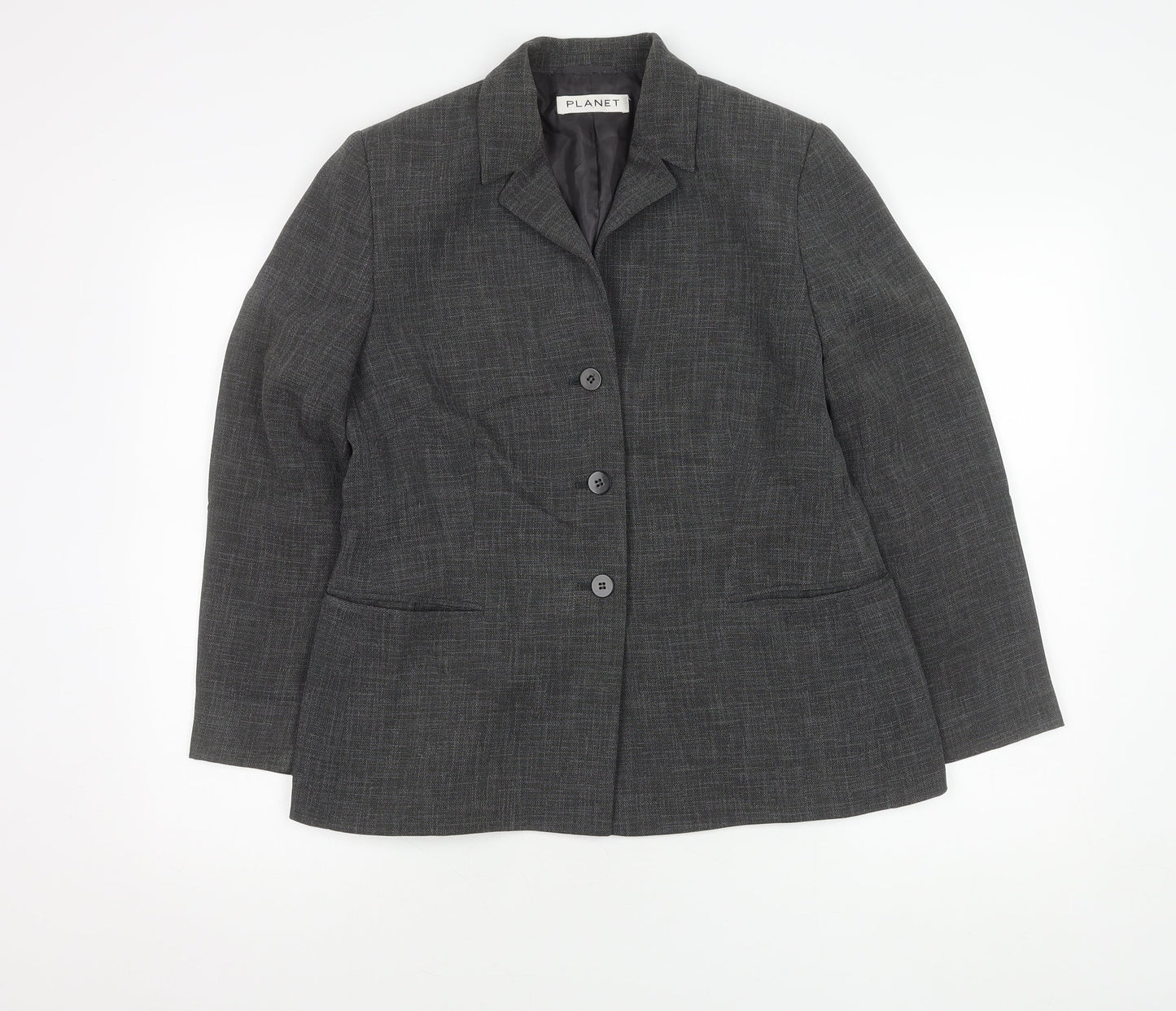 Womens UK Size 14 Planet Regular Grey Suit Jacket