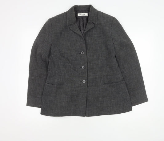 Womens UK Size 14 Planet Regular Grey Suit Jacket