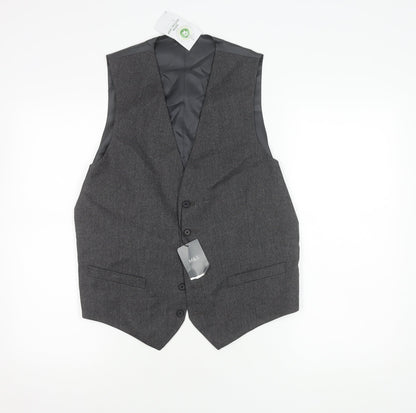 Mens UK Size 38 Marks and Spencer Regular Grey Suit Waistcoat
