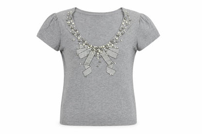 Womens UK Size 16 Phase Eight Grey Basic T-Shirt