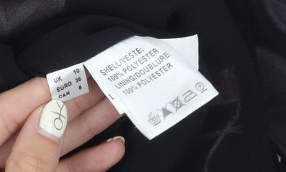 Jacques Vert Women's Black Floral A-Line Skirt, Size 10