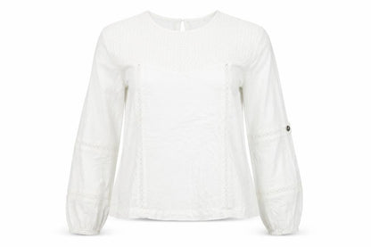 Womens UK Size 8 Superdry White Basic Blouse