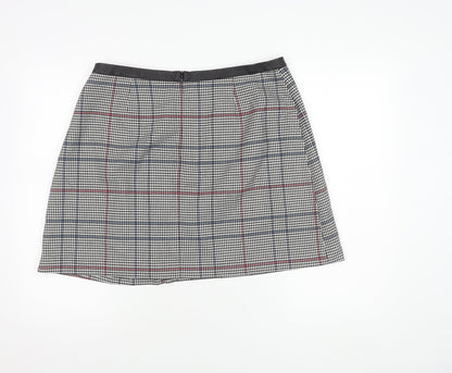Oasis Women's Check Pencil Skirt Multicoloured Size 16