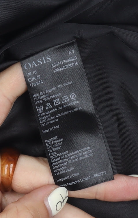 Oasis Women's Check Pencil Skirt Multicoloured Size 16