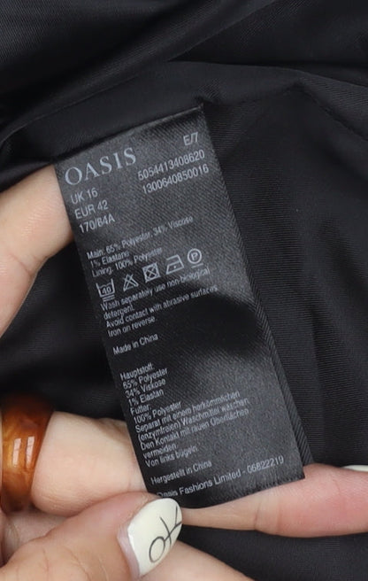 Oasis Women's Check Pencil Skirt Multicoloured Size 16