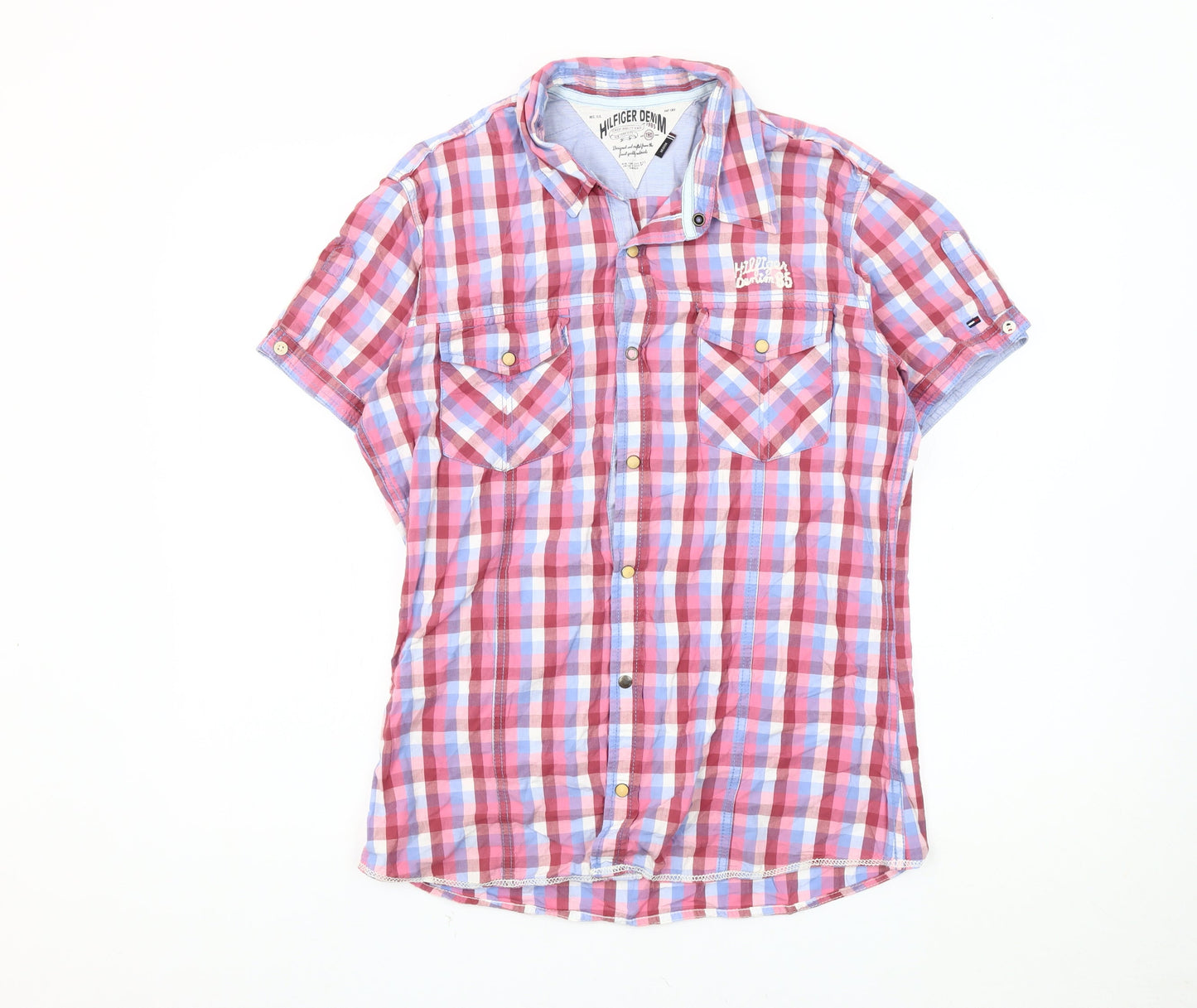 Hilfiger Denim Men's Checked Short Sleeve Shirt M