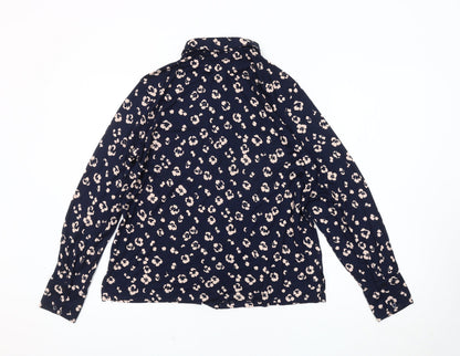 Womens UK Size 12 Marks and Spencer Blue Basic Button-Up
